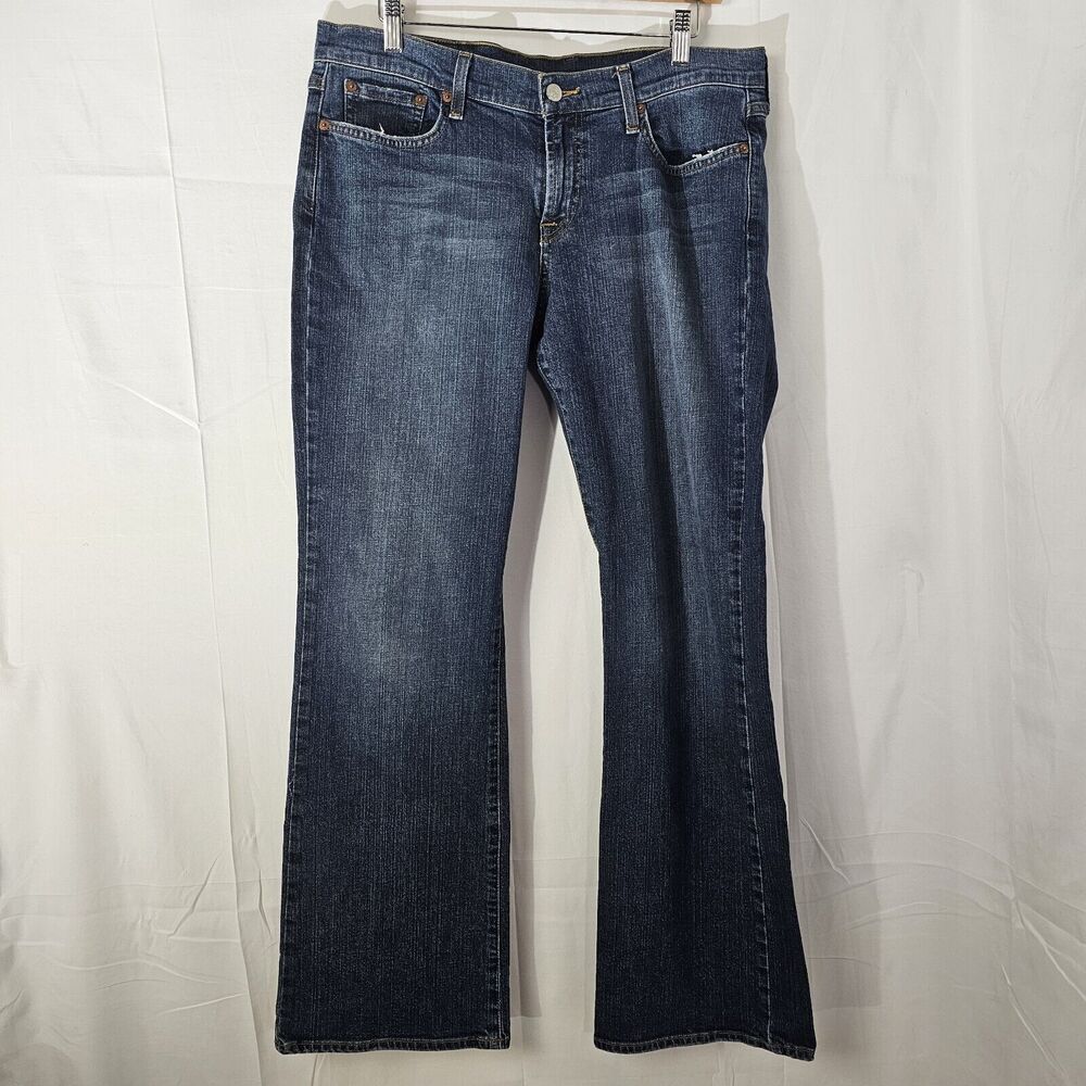 Lucky Brand Dungarees Gene Montesano Midrise Flare Jeans Women's Size 32 35x31